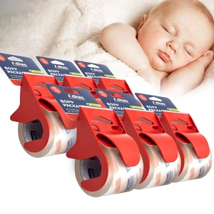 No Noise Clear Packing Tape with Dispenser | 6 Pack 1.88 Inch x 30 Yards, 2.0mil Heavy Duty Shipping Tape Strong & Durable Packaging Tape for Moving, Mailing and Sealing No Noise Clear Packing Tape with Dispenser | 6 Pack 1.88 Inch x 30 Yards, 2.0mil Heavy Duty Shipping Tape Strong & Durable Packaging Tape for Moving, Mailing and Sealing