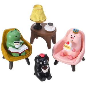 6 Pcs Miniature Resin Pig Cat Frog Figurines Set for Desk Shelf | Mini Pig Cat Frog Figurines, Realistic Assorted, Office Fairy Garden Decor, Animal Lovers Gifts 6 Pcs Miniature Resin Pig Cat Frog Figurines Set for Desk Shelf | Mini Pig Cat Frog Figurines, Realistic Assorted, Office Fairy Garden Decor, Animal Lovers Gifts