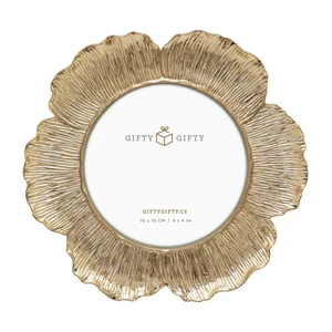 Circular Gold Floral Photo Frame / 4x4 In | For Tabletop Display | Perfect for Home Decor, Wedding, Graduation, Or Milestone Photos Circular Gold Floral Photo Frame / 4x4 In | For Tabletop Display | Perfect for Home Decor, Wedding, Graduation, Or Milestone Photos