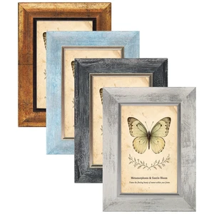 4x6 Picture Frames Set of 4,Rustic Retro Photo Frame(Multicolor) | HD Plastic Cover,Wall Mount and Tabletop Display,Family Friends Wedding Gift 4x6 Picture Frames Set of 4,Rustic Retro Photo Frame(Multicolor) | HD Plastic Cover,Wall Mount and Tabletop Display,Family Friends Wedding Gift