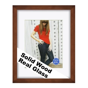 11x14 (8x10 with Mat) Solid Wood Picture Frame Real Glass Cover Brown | Fits 8x10 with Mat or 11x14 Without Mat, Easel Back, Wall Mount or Tabletop Display Photo Frame, Gift-Ready in White Box 11x14 (8x10 with Mat) Solid Wood Picture Frame Real Glass Cover Brown | Fits 8x10 with Mat or 11x14 Without Mat, Easel Back, Wall Mount or Tabletop Display Photo Frame, Gift-Ready in White Box