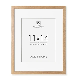 11x14 Picture Frame, Solid Oak Wood 11x14 Photo Frame with Mat to 8x10 | 14x11 Natural Oak Frames, Horizontal or Vertical Display, Natural finish, Set of 1 11x14 Picture Frame, Solid Oak Wood 11x14 Photo Frame with Mat to 8x10 | 14x11 Natural Oak Frames, Horizontal or Vertical Display, Natural finish, Set of 1