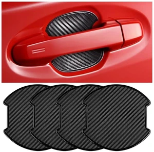 4PCS TPU Car Door Handle Cup Films, Large | 3D carbon fiber texture, self-adhesive backing helps guard paint, fits most cars, SUVs, and trucks, car exterior accessories 4PCS TPU Car Door Handle Cup Films, Large | 3D carbon fiber texture, self-adhesive backing helps guard paint, fits most cars, SUVs, and trucks, car exterior accessories