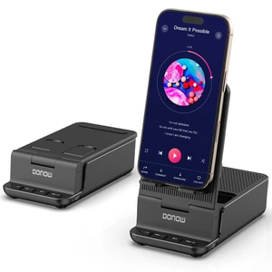 Cell Phone Stand for Desk, Cell Phone Holder with Bluetooth Speaker | Foldable and Adjustable Angle, Smart Induction Playback Cell Phone Stand for Desk, Cell Phone Holder with Bluetooth Speaker | Foldable and Adjustable Angle, Smart Induction Playback