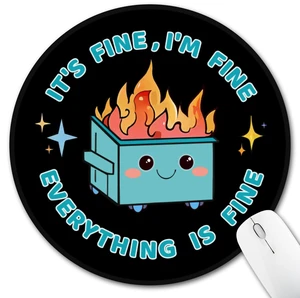 Funny Mouse Pad, Dumpster on Fire Round Mousepad for Office Desk | Mouse Mat for Computer, Non-Slip Rubber Base, Office Desk Decor, Gifts for Work Coworker Teacher, 8.6 Inch, Stitched Edges Funny Mouse Pad, Dumpster on Fire Round Mousepad for Office Desk | Mouse Mat for Computer, Non-Slip Rubber Base, Office Desk Decor, Gifts for Work Coworker Teacher, 8.6 Inch, Stitched Edges