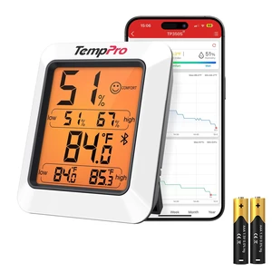 TempAir Bluetooth Hygrometer Thermometer for Greenhouse Up to 260ft | Room Indoor Thermometer Humidity Monitor, Humidity Meter Temperature Sensor with 2-Year Data Export&Large Backlit Display TempAir Bluetooth Hygrometer Thermometer for Greenhouse Up to 260ft | Room Indoor Thermometer Humidity Monitor, Humidity Meter Temperature Sensor with 2-Year Data Export&Large Backlit Display
