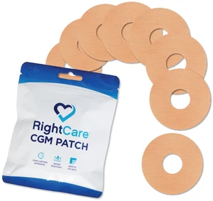CGM Adhesive Patches Pre-Cut for Freestyle Libre 2 &3 and Lingo, Waterproof Adhesive Medical Tape, Uncovered Circle Protective Patches, Tan, Bag of 25 CGM Adhesive Patches Pre-Cut for Freestyle Libre 2 &3 and Lingo, Waterproof Adhesive Medical Tape, Uncovered Circle Protective Patches, Tan, Bag of 25