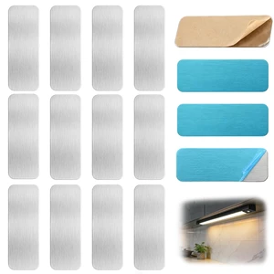 16 Pcs Adhesive Metal Strips for Magnetic Under Cabinet Lights | Replacement Magnetic Strips with Adhesive Backing for Rechargeable Motion Sensor & Wireless Under Counter Lighting 16 Pcs Adhesive Metal Strips for Magnetic Under Cabinet Lights | Replacement Magnetic Strips with Adhesive Backing for Rechargeable Motion Sensor & Wireless Under Counter Lighting