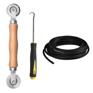 Window Screen Repair Kit, Steel Roller Tool with Bearing | Spline Removal Hook and 32ft Retainer Spline Replacement for Installing Door Mesh Screens Window Screen Repair Kit, Steel Roller Tool with Bearing | Spline Removal Hook and 32ft Retainer Spline Replacement for Installing Door Mesh Screens