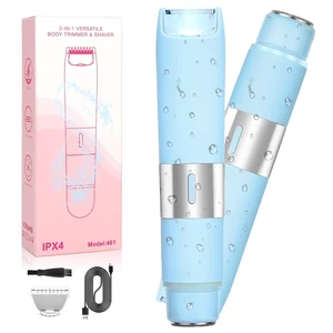 Dual Head Electric Shaver Bikini Trimmer for Women, IPX4 Waterproof Wet & Dry Use Body Trimmer for Face Lip Chin Pubic Underarm Legs, 80Mins Runtime, Travel-Friendly, Ideal Gift for Women Dual Head Electric Shaver Bikini Trimmer for Women, IPX4 Waterproof Wet & Dry Use Body Trimmer for Face Lip Chin Pubic Underarm Legs, 80Mins Runtime, Travel-Friendly, Ideal Gift for Women