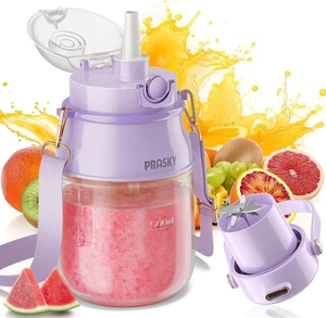 Portable Blender, Personal Blender, Type-C Rechargeable, Gym/Travel/Camping | Personal Size Blenders for Shakes and Smoothies with 27oz Cup, Lid and Shoulder Strap, BPA-free, Kitchen, Light Purple Portable Blender, Personal Blender, Type-C Rechargeable, Gym/Travel/Camping | Personal Size Blenders for Shakes and Smoothies with 27oz Cup, Lid and Shoulder Strap, BPA-free, Kitchen, Light Purple