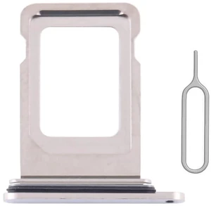 SIM Card Tray Holder Slot Replacement for iPhone 13 Pro and iPhone 13 Pro Max (Silver) with Waterproof Rubber Ring and Eject Pin (Single Sim Version) SIM Card Tray Holder Slot Replacement for iPhone 13 Pro and iPhone 13 Pro Max (Silver) with Waterproof Rubber Ring and Eject Pin (Single Sim Version)