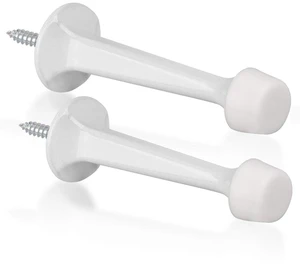 2 Pack Solid Rigid Door Stops - Heavy Duty Door Stoppers Wall Protector with Soft Rubber Tips, White 2 Pack Solid Rigid Door Stops - Heavy Duty Door Stoppers Wall Protector with Soft Rubber Tips, White