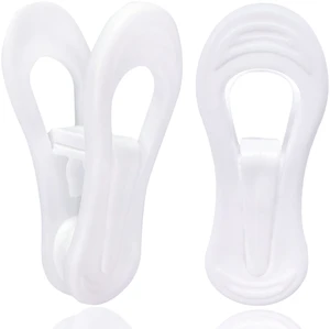 White Hanger Clips 50 Pack, Multi-Purpose Plastic Hangers Clips Perfect for Plastic Clothes Hangers, Clothes Pins Finger Clip for Skirt Pants Hangers White Hanger Clips 50 Pack, Multi-Purpose Plastic Hangers Clips Perfect for Plastic Clothes Hangers, Clothes Pins Finger Clip for Skirt Pants Hangers