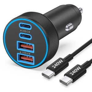 iPhone 18 17 16 Car Charger Fast Charging, 90W 4Port USB C Fast Car Charger | Cigarette Lighter Adapter with 240W 3FT USB-C Cable, for iPhone Duo/18/18 Pro/18 Pro Max/17/17 Pro Max/16/15, iPad iPhone 18 17 16 Car Charger Fast Charging, 90W 4Port USB C Fast Car Charger | Cigarette Lighter Adapter with 240W 3FT USB-C Cable, for iPhone Duo/18/18 Pro/18 Pro Max/17/17 Pro Max/16/15, iPad