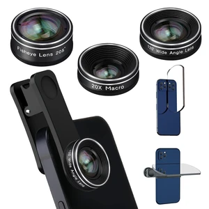 Phone Camera Lens, 198 Fisheye Lens + 120 Super Wide-Angle Lens + 20x Macro Lenses Camera Photography Accessories kit Gadgets for iPhone Samsung Android Smartphone Phone Camera Lens, 198 Fisheye Lens + 120 Super Wide-Angle Lens + 20x Macro Lenses Camera Photography Accessories kit Gadgets for iPhone Samsung Android Smartphone
