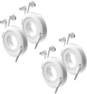 Side Winder Mini and Max Headphone, Earbud and Charging Cable Winder and Organizer Perfect for Wrapping Earbuds and Cords for Travel and Organization 4-Pack (White, Mini) Side Winder Mini and Max Headphone, Earbud and Charging Cable Winder and Organizer Perfect for Wrapping Earbuds and Cords for Travel and Organization 4-Pack (White, Mini)