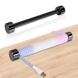 Custom Coiled Cable Winder, Rod Metal Bar Management with Multifunctional, Coiled Keyboard Cable Winder Use for DIY Decorate Custom Gaming Mechanical Keyboard USB Cable (Black) Custom Coiled Cable Winder, Rod Metal Bar Management with Multifunctional, Coiled Keyboard Cable Winder Use for DIY Decorate Custom Gaming Mechanical Keyboard USB Cable (Black)