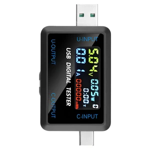 Versatile USB Type-C Analyzer Digital Tester DC 4.5-36V 0-8A Voltage Current Meter Power Capacity Tester Dual Port Versatile USB Type-C Analyzer Digital Tester DC 4.5-36V 0-8A Voltage Current Meter Power Capacity Tester Dual Port