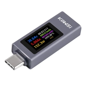 1PCS USB C Tester Power Meter, 4-30V 0-12A Type-C PD Tester Digital Multimeter, Voltage and Current Tester Meter Voltmeter, Power Bank Capacity USB Cable Charger Detector (KWS-2302C) 1PCS USB C Tester Power Meter, 4-30V 0-12A Type-C PD Tester Digital Multimeter, Voltage and Current Tester Meter Voltmeter, Power Bank Capacity USB Cable Charger Detector (KWS-2302C)