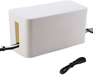 Mini Cable Management Cord Cover Wire Hider Box Concealer Organizer Protector System for Home Theater Entertainment Center Office School (Mini, White) Mini Cable Management Cord Cover Wire Hider Box Concealer Organizer Protector System for Home Theater Entertainment Center Office School (Mini, White)
