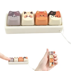 Cute Cat Keyboard Fidget Toy,Crisp Sound,Stress Relief Fidget Clicker Keychain,Creative Keycap Button, for Adults at Work, Travel, Home Anxiety Relief & Focus Boost (Cat) Cute Cat Keyboard Fidget Toy,Crisp Sound,Stress Relief Fidget Clicker Keychain,Creative Keycap Button, for Adults at Work, Travel, Home Anxiety Relief & Focus Boost (Cat)