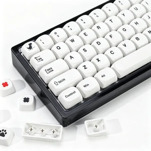 Minimal White KOA Profile Keycaps Set,135 Keys PBT Sublimation Custom Keycaps for Mechanical Keyboards, Fits ANSI Layout 60%-Full-Sized Keyboards Minimal White KOA Profile Keycaps Set,135 Keys PBT Sublimation Custom Keycaps for Mechanical Keyboards, Fits ANSI Layout 60%-Full-Sized Keyboards
