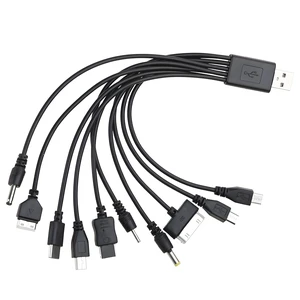 10 in 1 USB Multi USB Cables 20CM/7.87in for Mobile Phones, Speakers, Headphones & Older Mobile Phones 10 in 1 USB Multi USB Cables 20CM/7.87in for Mobile Phones, Speakers, Headphones & Older Mobile Phones