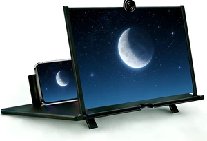 Screen Magnifier for Cell Phone, 3D HD Magnifying Projector Screen Enlarger for Movies, Videos and Gaming, Foldable Phone Stand with Screen Amplifier,Compatible with All Smartphones (10'') (Black) Screen Magnifier for Cell Phone, 3D HD Magnifying Projector Screen Enlarger for Movies, Videos and Gaming, Foldable Phone Stand with Screen Amplifier,Compatible with All Smartphones (10'') (Black)