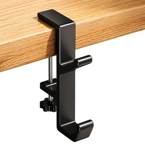 Headphone Stand - Aluminum Alloy Headphone Holder, Under Headset Stand for Desk Fit for PC Gaming Headset Hanger Hook Suitable for Office, Computer, Student Class Desk, Handmade Creator Table (Black2) Headphone Stand - Aluminum Alloy Headphone Holder, Under Headset Stand for Desk Fit for PC Gaming Headset Hanger Hook Suitable for Office, Computer, Student Class Desk, Handmade Creator Table (Black2)