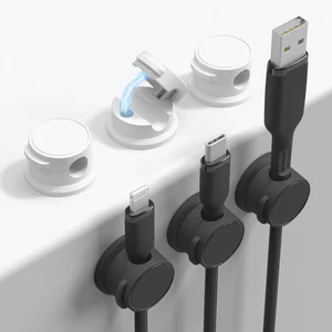 Cable Management Magnetic Snap Organizer 6-Pack, Black & White | Compact Cord Holders with Strong Magnetic Closure Adhesive Cable Clips for USB Cables Power Cords & Headphones with Storage Cable Management Magnetic Snap Organizer 6-Pack, Black & White | Compact Cord Holders with Strong Magnetic Closure Adhesive Cable Clips for USB Cables Power Cords & Headphones with Storage