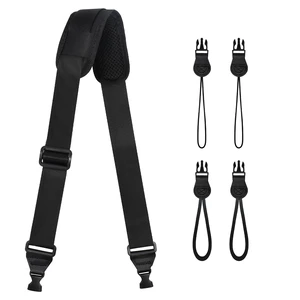 Shoulder Strap with Pad, 2 Sets of Quick Release Buckles, Black | Adjustable between 39" to 63", Replacement Comfortable Neck Lanyard for Camera, Tablet, iPad, Laptop, Binocular, Luggage Bag Shoulder Strap with Pad, 2 Sets of Quick Release Buckles, Black | Adjustable between 39" to 63", Replacement Comfortable Neck Lanyard for Camera, Tablet, iPad, Laptop, Binocular, Luggage Bag