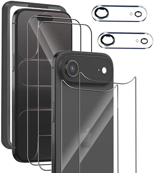 2+2+2 Screen Protector for iPhone 17 Air with Alignment Tool | Front Screen and Back Glass Protector Camera Lens Protector 9H Hardness Protective Film Easy Installation 2+2+2 Screen Protector for iPhone 17 Air with Alignment Tool | Front Screen and Back Glass Protector Camera Lens Protector 9H Hardness Protective Film Easy Installation