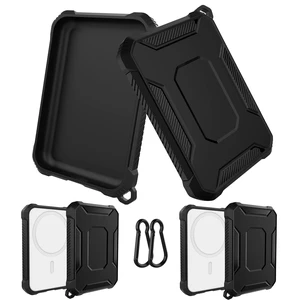 2 Pack Case Compatible with Magsafe Battery Pack Cover, Slim TPU Carbon Fiber Design Protective Case Cover with Keychain Anti-Shockproof Rugged Bumper Shell for Magsafe Battery Pack 2 Pack Case Compatible with Magsafe Battery Pack Cover, Slim TPU Carbon Fiber Design Protective Case Cover with Keychain Anti-Shockproof Rugged Bumper Shell for Magsafe Battery Pack