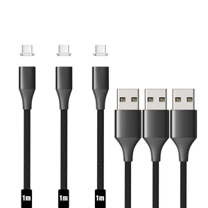 Magnetic Charging Cable, Gen10 Nylon Braided Magnetic Phone Charger Compatible with USB-C,Type C Devices and Phones(3.3ft/3 Pack Black) Magnetic Charging Cable, Gen10 Nylon Braided Magnetic Phone Charger Compatible with USB-C,Type C Devices and Phones(3.3ft/3 Pack Black)