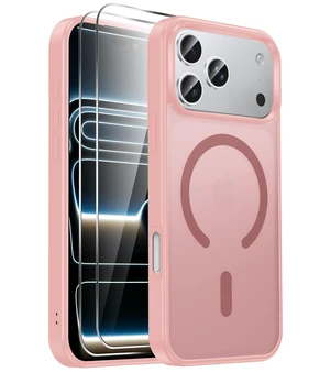 Magnetic for iPhone 18 Pro Max Case 2026 with Screen Protector Pink | Compatible with Magsafe, Anti-Yellowing, Air Cushion Military-Grade Protection, i Phone 18 Pro Max Funda Para Cover,6.9" Magnetic for iPhone 18 Pro Max Case 2026 with Screen Protector Pink | Compatible with Magsafe, Anti-Yellowing, Air Cushion Military-Grade Protection, i Phone 18 Pro Max Funda Para Cover,6.9"