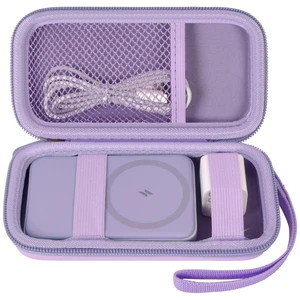 Power Bank Case for Anker MagGo 633/622/621/321 Portable Charger, Box Only | 5000mAh/10000mAh Magnetic Battery Wireless Power Delivery, Hard Shell, for Commuters/Travelers, Office/Gym/Flights, Purple Power Bank Case for Anker MagGo 633/622/621/321 Portable Charger, Box Only | 5000mAh/10000mAh Magnetic Battery Wireless Power Delivery, Hard Shell, for Commuters/Travelers, Office/Gym/Flights, Purple