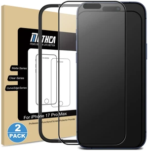 2 Pack Matte Glass Full Coverage Screen Protector for iPhone 17 Pro Max 6.9-inch, Anti-Glare Anti-Fingerprint Black Edge Tempered Glass with Easy Installation Tool, Smooth as Silk 2 Pack Matte Glass Full Coverage Screen Protector for iPhone 17 Pro Max 6.9-inch, Anti-Glare Anti-Fingerprint Black Edge Tempered Glass with Easy Installation Tool, Smooth as Silk