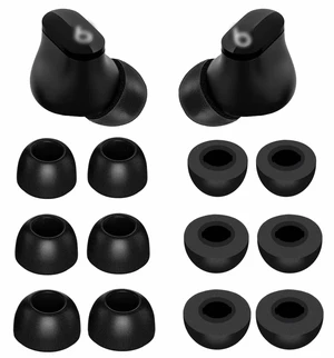 Replacement Memory Foam Compatible with Beats Solo Buds/Fit Pro/Studio Buds + Ear Tips, 6 Pairs S/M/L Cancel Noise Fit in Case Comfortable No Silicone Pain for Beat Studio Buds - Foam Black Replacement Memory Foam Compatible with Beats Solo Buds/Fit Pro/Studio Buds + Ear Tips, 6 Pairs S/M/L Cancel Noise Fit in Case Comfortable No Silicone Pain for Beat Studio Buds - Foam Black