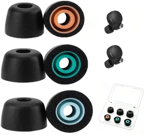 Noise Isolation Memory Foam Ear Tips for Sony WF-1000XM4 XM5 XM6 | Black Slow rebound S/M/L, tight lock fit, external sound suppression, ache-free wear, soft dense covers Noise Isolation Memory Foam Ear Tips for Sony WF-1000XM4 XM5 XM6 | Black Slow rebound S/M/L, tight lock fit, external sound suppression, ache-free wear, soft dense covers