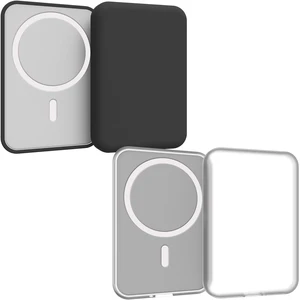 Clear Case Compatible with Magsafe Battery Pack, Slim Design Matte TPU Rubber Soft Skin Silicone Protective Cover for Magsafe Battery Pack - 2 Pack (Black+Clear) Clear Case Compatible with Magsafe Battery Pack, Slim Design Matte TPU Rubber Soft Skin Silicone Protective Cover for Magsafe Battery Pack - 2 Pack (Black+Clear)