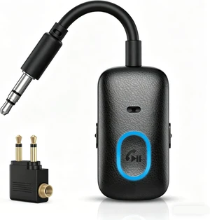 Bluetooth 5.4 Adapter for Car, Upgraded 2-in-1 Aux Transmitter & Receiver with Hands-Free Calls & 180° Swivel Bend, Wireless Audio Adapter for PC, TV, Speakers, Airplane Travel Bluetooth 5.4 Adapter for Car, Upgraded 2-in-1 Aux Transmitter & Receiver with Hands-Free Calls & 180° Swivel Bend, Wireless Audio Adapter for PC, TV, Speakers, Airplane Travel