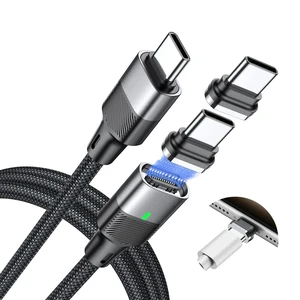 240W Magnetic USB C Charging Cable with 2 Detachable Tips 6.6FT | Two Ways Magnetic Tip can Connected Standard USB C Cable for 1Phone17/16/15, Mac-Book/1Pad Series, Sam-sung Galaxy 240W Magnetic USB C Charging Cable with 2 Detachable Tips 6.6FT | Two Ways Magnetic Tip can Connected Standard USB C Cable for 1Phone17/16/15, Mac-Book/1Pad Series, Sam-sung Galaxy