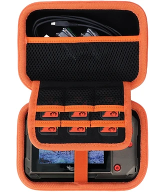 Storage Case Compatible with WILDGAME Innovations Trail Pad Swipe VU60 / Stealth Cam SD Card Viewer 4.3" Touch Screen (Black + Orange Case) Storage Case Compatible with WILDGAME Innovations Trail Pad Swipe VU60 / Stealth Cam SD Card Viewer 4.3" Touch Screen (Black + Orange Case)