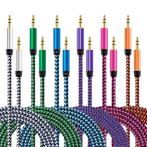 AUX Cord for Car, 6 Pack 3.5mm Auxiliary Audio Cable, Braided Stereo AUX | 3.5mm Chords Compatible Headphone Car, iPhone, iPod, iPad, Samsung Galaxy, HTC, LG, Google Pixel, Tablet & More AUX Cord for Car, 6 Pack 3.5mm Auxiliary Audio Cable, Braided Stereo AUX | 3.5mm Chords Compatible Headphone Car, iPhone, iPod, iPad, Samsung Galaxy, HTC, LG, Google Pixel, Tablet & More