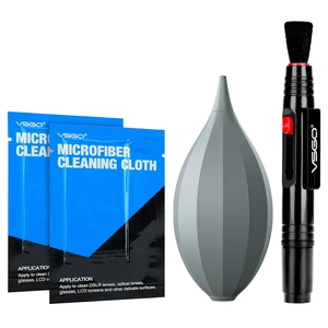 4-in-1 Camera Cleaning Kit for Canon, Nikon, Sony DSLR Cameras | Air Blower, Dual-Head Lens Brush Pen, Microfiber Cloths Included, Vaccum Sealed, VS-A13E 4-in-1 Camera Cleaning Kit for Canon, Nikon, Sony DSLR Cameras | Air Blower, Dual-Head Lens Brush Pen, Microfiber Cloths Included, Vaccum Sealed, VS-A13E