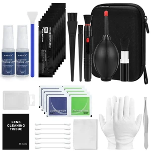 Professional Camera Cleaning Kit(32 pcs), Including Air Blower/Cleaning Pen/Cleaning Spray/Cleaning Cloth/Lens Brush, Lens Cleaning Kit for DSLR Cameras Compatible with Canon, Nikon, Sony Professional Camera Cleaning Kit(32 pcs), Including Air Blower/Cleaning Pen/Cleaning Spray/Cleaning Cloth/Lens Brush, Lens Cleaning Kit for DSLR Cameras Compatible with Canon, Nikon, Sony