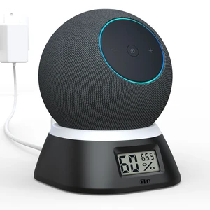 Stand for Dot 5th Gen & Dot Max & Nest Mini, Temperature Display | Black, Digital Humidity Hygrometer Indoor Thermometer Gauge Monitor for Bedrooms, Office Stand for Dot 5th Gen & Dot Max & Nest Mini, Temperature Display | Black, Digital Humidity Hygrometer Indoor Thermometer Gauge Monitor for Bedrooms, Office