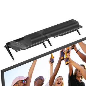 No Drilling Soundbar Mount, TV Top Shelf Fits Most Soundbars up to 12 lbs, Universal Monitor Shelf-Sound Bar Mounts, Sound Bar Shelfs Above TV for Flat Screen TVs,No TVs Disassembly, 23.6x4.4inch No Drilling Soundbar Mount, TV Top Shelf Fits Most Soundbars up to 12 lbs, Universal Monitor Shelf-Sound Bar Mounts, Sound Bar Shelfs Above TV for Flat Screen TVs,No TVs Disassembly, 23.6x4.4inch