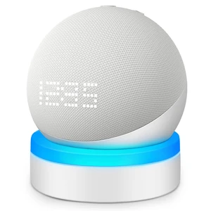 Table Holder for Echo Dot 5th Gen and 2026 New Model, White | Desktop Stand Mount for Echo Dot 5th Gen and 2026 New Model, Base Bracket with Light Guide, Built-in Cable Management Table Holder for Echo Dot 5th Gen and 2026 New Model, White | Desktop Stand Mount for Echo Dot 5th Gen and 2026 New Model, Base Bracket with Light Guide, Built-in Cable Management